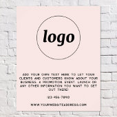 Logo-Werbung für Unternehmen Rosa Poster