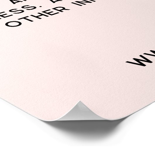 Logo-Werbung für Unternehmen Rosa Poster (Ecke)