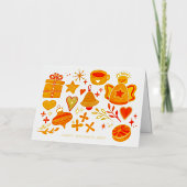 Logo Whimsical Handbemalt Orange Weiß Geschäftlich (Vorderseite)