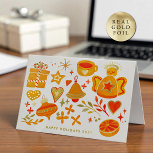 Logo Whimsical Handbemalt Orange Weiß Geschäftlich