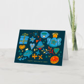 Logo Whimsical Handgemalt Blau Orange Geschäftlich (Vorderseite)