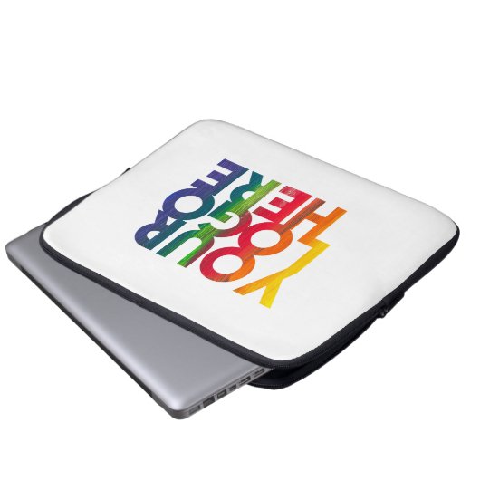 Logo "White Simple Business" Laptopschutzhülle (Vorne Knopf)