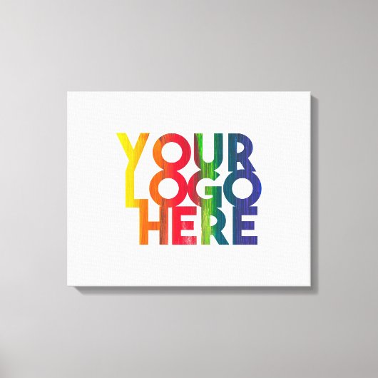 Logo "White Simple Business" Leinwanddruck (Vorderseite)