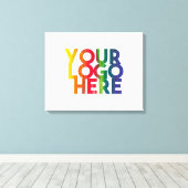 Logo "White Simple Business" Leinwanddruck (Insitu (Holzboden))