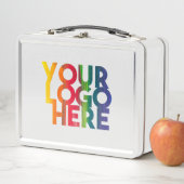 Logo "White Simple Business" Metall Brotdose (Beispiel)