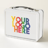 Logo "White Simple Business" Metall Brotdose (Rückseite)