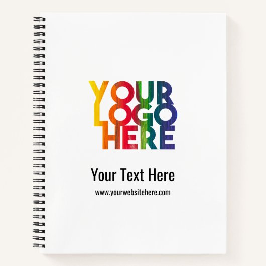 Logo "White Simple Business" Notizblock (Vorderseite)