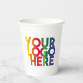 Logo "White Simple Business" Pappbecher (Vorderseite)