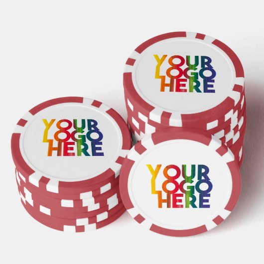 Logo "White Simple Business" Pokerchips (Stapel)