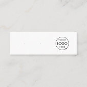 Logo White Study Earring Juwelier Display Card Mini Visitenkarte (Vorderseite)