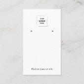 Logo White Study Earring Juwelier Display Card Visitenkarte (Rückseite)
