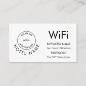 Logo WiFi Password Network Details für Hotel Begleitkarte (Vorderseite)