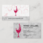 Logo "Wine Pour Splash" | Glasflächen Terminkarte (Vorne/Hinten)