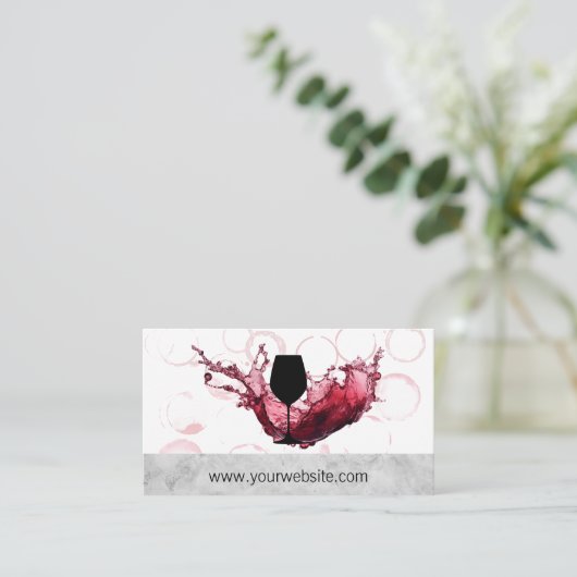 Logo "Wine Pour Splash" | Weinkeller Terminkarte (Stehend Vorderseite)