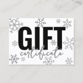 Logo Winter Holiday Geschenkgutschein Visitenkarte (Vorderseite)