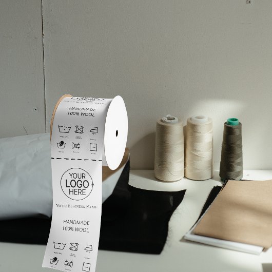 Logo Wolle Kleidung Pflegesymbole Produktkennzeich Satinband