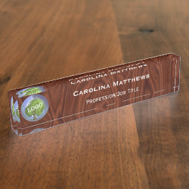 Logo-Wood Namensplakette