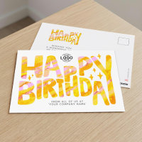Logo Yellow Fun Crayon Handgeschriebener Geburtsta