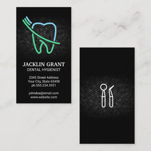 Logo "Zahn und Brush" Visitenkarte (Vorne/Hinten)