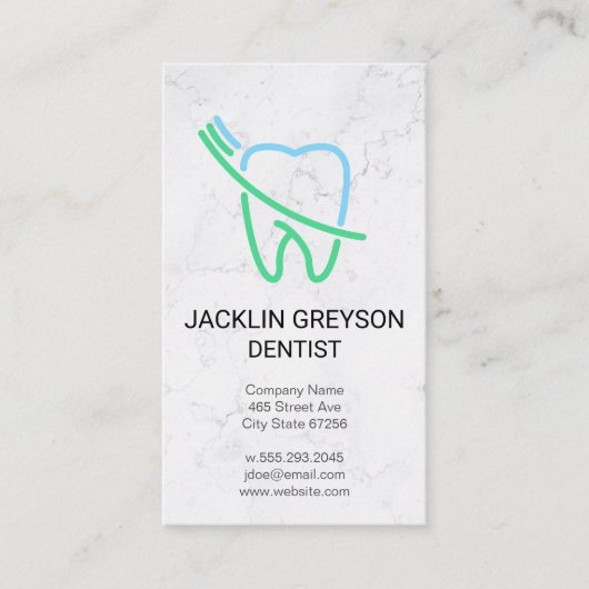 Logo "Zahn und Brush" Visitenkarte (Vorderseite)