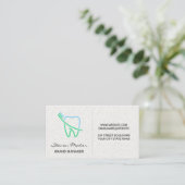 Logo "Zahn und Brush" Visitenkarte (Stehend Vorderseite)