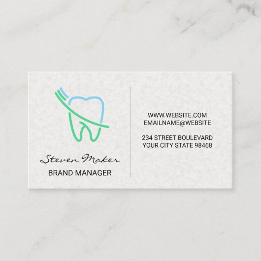 Logo "Zahn und Brush" Visitenkarte (Vorderseite)