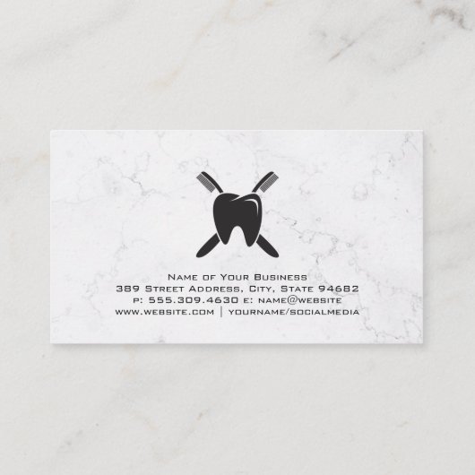 Logo "Zahn und Brush" Visitenkarte (Rückseite)