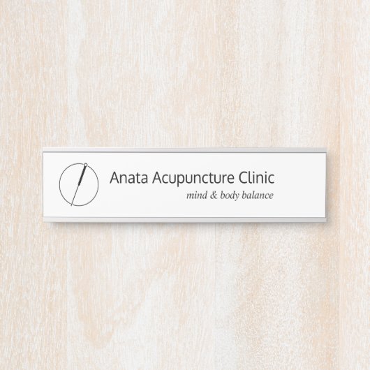Logo-Zeichen für Akupunktur-Nadel Türschild (Vorderseite )
