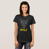 Logo-Zeichen und Symbol-T - Shirt für Wolf (Vorne ganz)