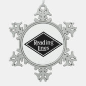 Logo-Zinn-Verzierung Reading Railroad Company Schneeflocken Zinn-Ornament (Vorderseite)