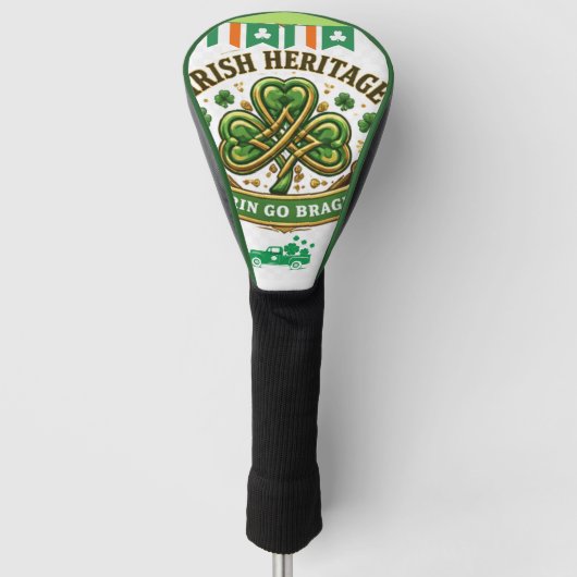 Logo zur Shamrock-Glücksfeier Golf Headcover (Vorderseite)