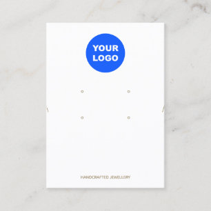 Logo-Zwei-Zeichen-Kartenhalter hinzufügen Visitenkarte