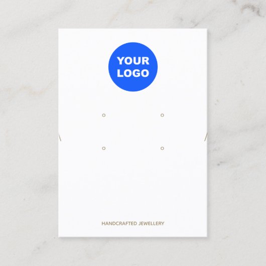 Logo-Zwei-Zeichen-Kartenhalter hinzufügen Visitenkarte (Vorderseite)