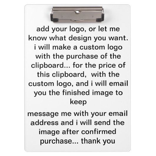 Logo-Zwischenablage Klemmbrett (Vorderseite)