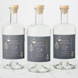 Logoaufenthalt Weihnachten Weihnachten Corporate M Alkoholflaschenetikett