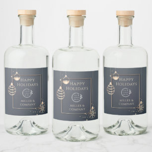 Logoaufenthalt Weihnachten Weihnachten Corporate M Alkoholflaschenetikett