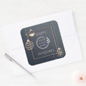 Logoaufenthalt Weihnachten Weihnachten Corporate M Quadratischer Aufkleber (Umschlag)