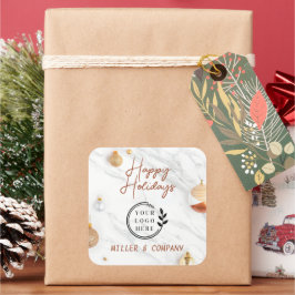 Logoaufenthalt Weihnachten Weihnachten Modernes Un Quadratischer Aufkleber