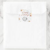 Logoaufenthalt Weihnachten Weihnachten Modernes Un Quadratischer Aufkleber (Tasche)