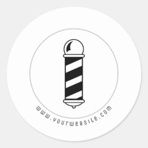 Logoaufkleber für den Barbershop-Pole Runder Aufkleber