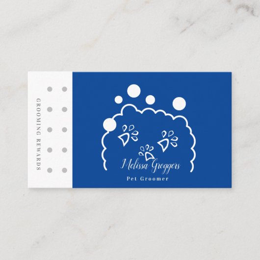Logobelohnung für geometrische Pet Groomer Visitenkarte (Vorderseite)