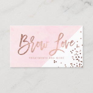 Logobrauen-Rosen-Goldtypographie erröten Visitenkarte