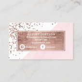 Logobrauen-Rosen-Goldtypographie erröten Visitenkarte (Rückseite)