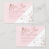 Logobrauen-Rosengold erröten Watercolorfürsorge Visitenkarte (Vorne/Hinten)