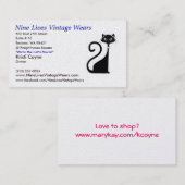 logocat04w10, neun Vintage Leben trägt, 602 Eas… Visitenkarte (Vorne/Hinten)