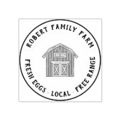 Logofamilie Custom Round Chicken Egg Gummistempel (Prägung)