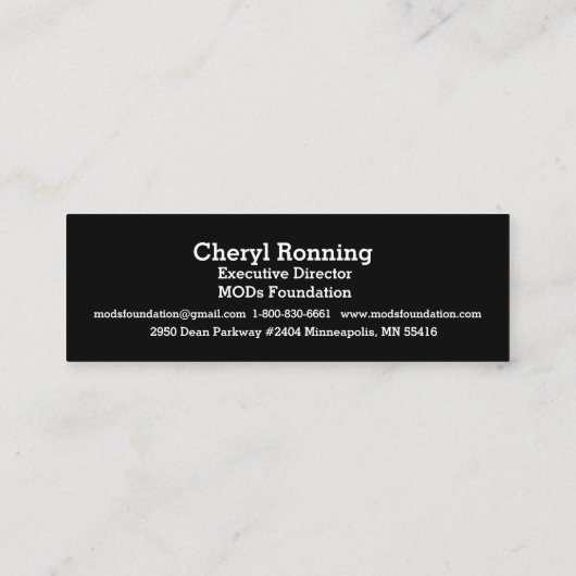 Logogeschäfts-Kartenentwurf der Mod-Grundlage 2. Mini Visitenkarte (Rückseite)