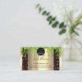 Logohair Makeul Nails Tropfen WELLNESS-CENTER QR C Visitenkarte (Stehend Vorderseite)