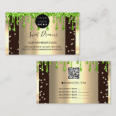 Logohair Makeul Nails Tropfen WELLNESS-CENTER QR C Visitenkarte (Vorne/Hinten)