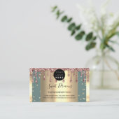 Logohair Makeup Nails Tropfen WELLNESS-CENTER QR C Visitenkarte (Stehend Vorderseite)